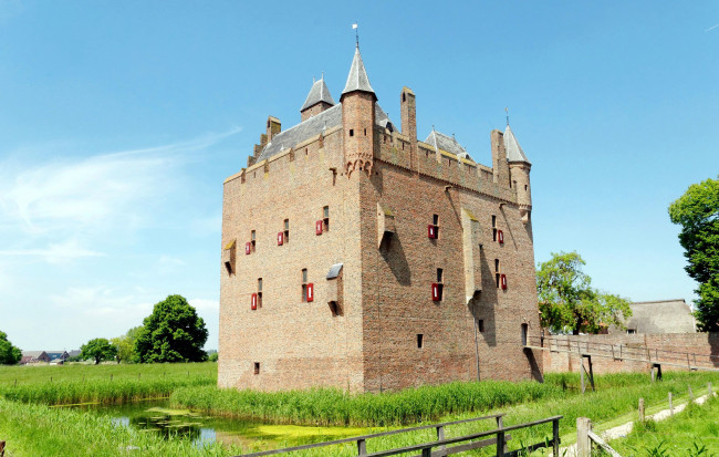 Обои картинки фото doornenburg castle, города, замки нидерландов, doornenburg, castle