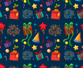 Картинка праздничные векторная+графика+ новый+год украшения merry фон новый год decoration pattern