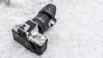 обоя бренды, бренды фотоаппаратов , разное, камера, фотоаппарат, снег