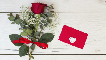 Картинка праздничные день+святого+валентина +сердечки +любовь роза сердечко