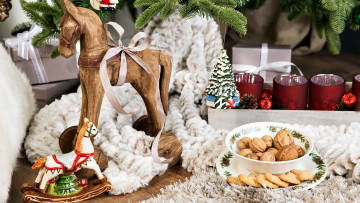 Картинка праздничные угощения орехи печенье