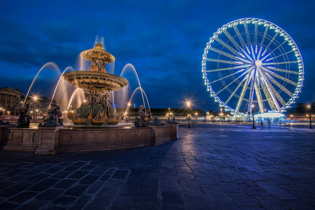Обои картинки фото города, париж , франция, фонтан