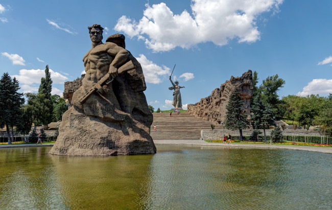 Обои картинки фото города, - памятники,  скульптуры,  арт-объекты, мамаев, курган, волгоград, россия, историко, мемориальный, комплекс, героям, сталинградской, битвы