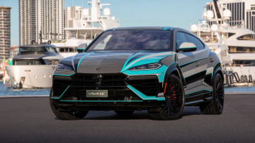 обоя автомобили, lamborghini, urus, se, miami, plug, in, hybrid, suv, пoбeрeжьe, крoссoвeр, гибрид