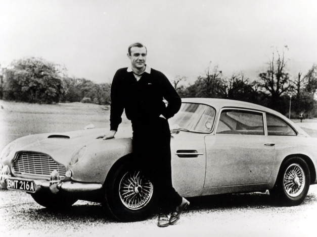 Обои картинки фото aston, martin, db5, in, goldfinger, 1964, автомобили