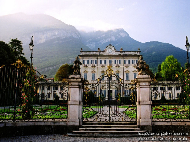 Обои картинки фото italy, tremezzo, lombardia, villa, города, здания, дома