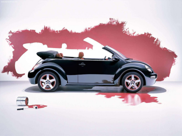 Обои картинки фото volkswagen, new, beetle, dark, flint, limited, edition, автомобили