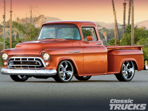 Картинка 1957 chevy 3100 автомобили custom pick up