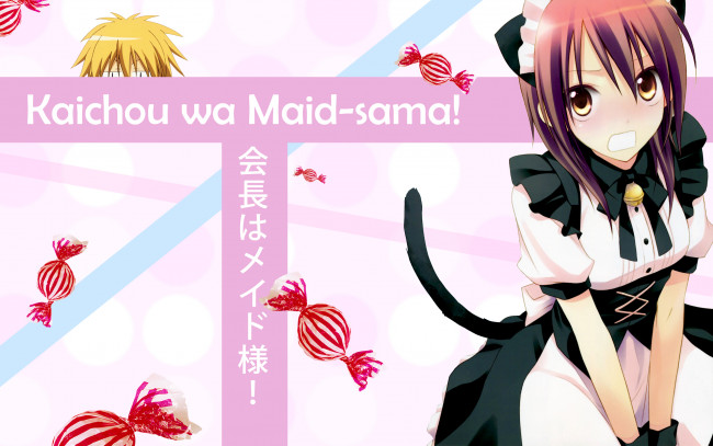 Обои картинки фото аниме, kaichou, wa, maid, sama