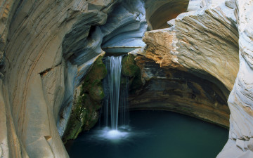 Картинка природа водопады скалы водопад австралия океания karijini national park