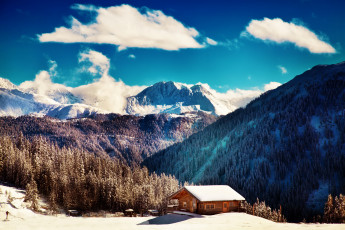 Картинка serfaus+австрия природа пейзажи австрия снег дома ели лес горы serfaus зима