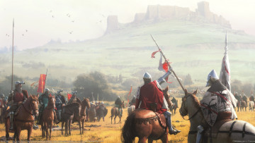 Картинка jose+daniel+cabrera фэнтези люди jose daniel cabrera лошади всадники рыцари