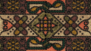 Картинка векторная+графика ковёр тибетский плетёный