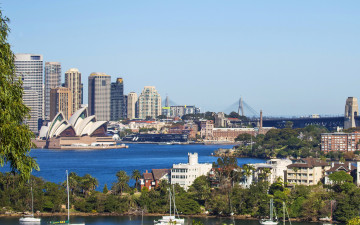 Картинка города сидней+ австралия яхты дома пейзаж сидней