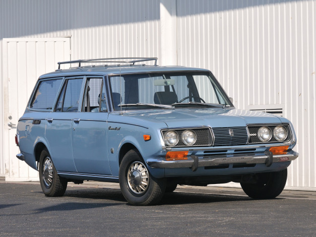 Обои картинки фото автомобили, toyota, 1968, синий, van, mark, ii, corona, t78-t79