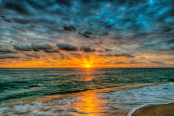 Картинка природа восходы закаты море вода пейзаж пляж песок облаках небо закат