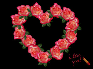 обоя праздничные, день святого валентина,  сердечки,  любовь, розы, фон