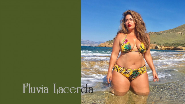 Обои картинки фото fluvia lacerda, девушки, модель, model, plus, size, размера, плюс, девушка, толстушка, big, beautiful, woman, fluvia, lacerda