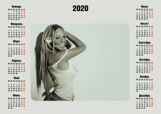 Картинка календари компьютерный+дизайн знаменитость 2020 calendar певица взгляд женщина улыбка девушка