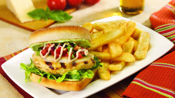 Картинка еда бутерброды +гамбургеры +канапе картофель фри фаст-фуд