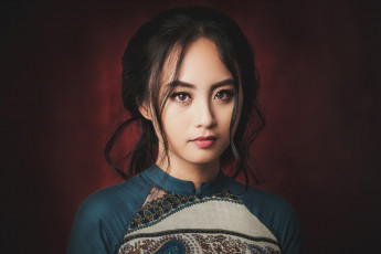 Картинка девушки -+азиатки карие глаза азиатка взгляд