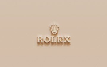 Картинка бренды rolex логотип коричневый гипсовый фон 3d эмблема искусство наручные часы аксессуары женева швейцария