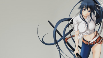 Картинка аниме toaru majutsu no index ремень меч девушка волосы