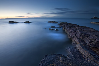 Картинка природа побережье камни спокойствие небо океан