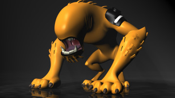 Картинка 3д графика creatures существа монстр слепой зубы когти