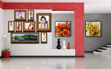 Картинка 3д графика realism реализм картинами вазы цвет комната
