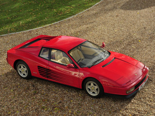 обоя автомобили, ferrari, красный, 1986, uk-spec, testarossa