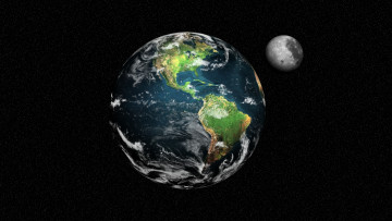 Картинка космос земля звёзды луна в космосе