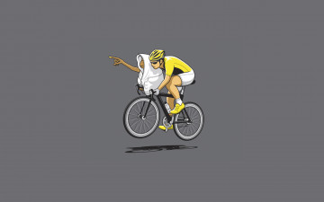 Картинка рисованные минимализм велосипедист велосипед одеяло