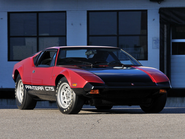 Обои картинки фото автомобили, de tomaso, pantera, gts, us-spec, 1974, красный, de, tomaso