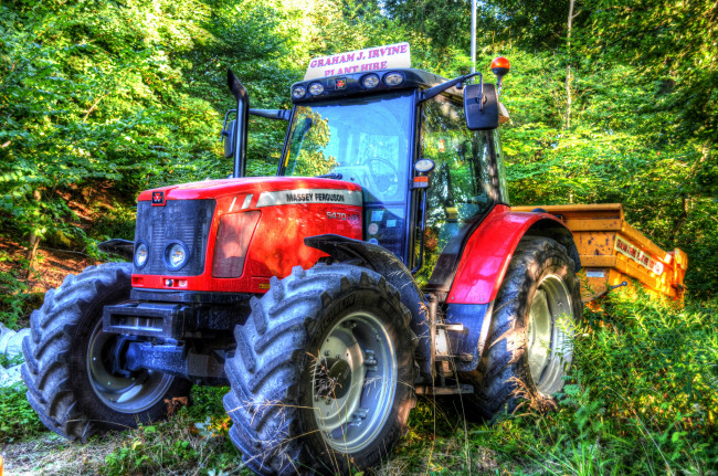 Обои картинки фото massey ferguson 5470, техника, тракторы, прицеп, трактор, колесный