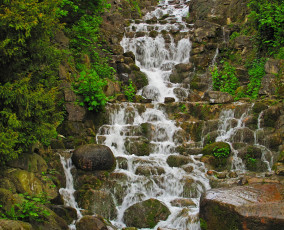 Картинка природа водопады германия парк водопад камни
