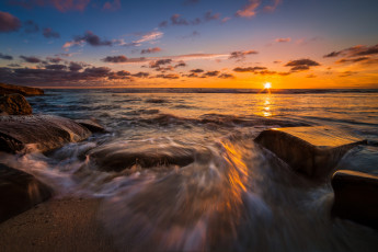 Картинка природа восходы закаты горизонт океан заря