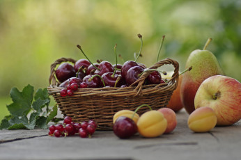 Картинка еда фрукты +ягоды ягоды корзинка
