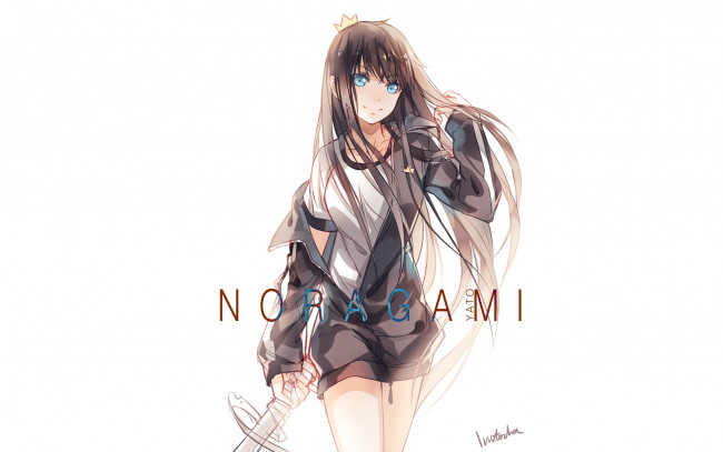 Обои картинки фото аниме, noragami, костюм, девушка, хиёри