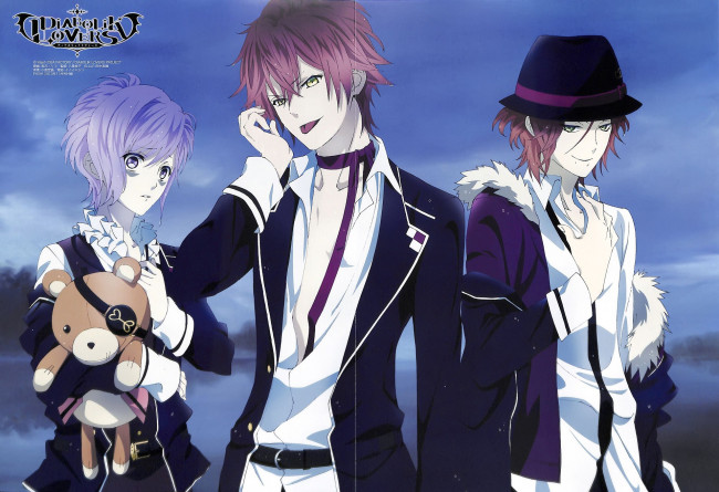 Обои картинки фото аниме, diabolik lovers, вампиры, братья