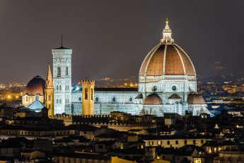 Картинка города рим +ватикан+ италия флоренция дома дуомо огни ночь небо колокольня джотто собор санта-мария-дель-фьоре