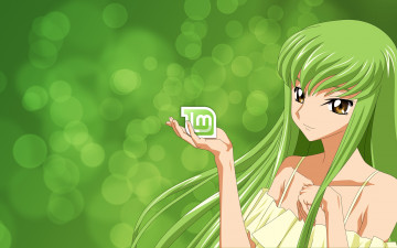 Картинка компьютеры linux девушка взгляд фон логотип