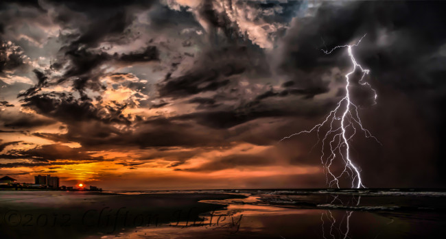 Обои картинки фото природа, молния,  гроза, шторм