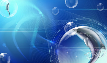 Картинка векторная+графика животные+ animals дельфин
