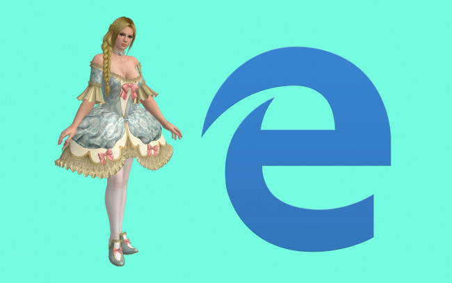 Обои картинки фото компьютеры, internet explorer, девушка, взгляд, фон, логотип