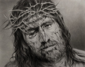 Картинка рисованное религия мужчина фон взгляд венок