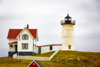 Картинка nubble+light maine usa природа маяки nubble light