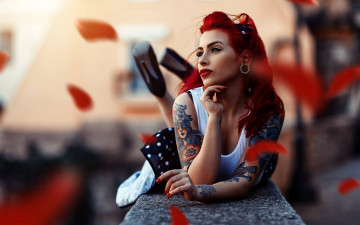 Картинка красотка девушки -+рыжеволосые+и+разноцветные девушка красивая супер секси няша нежная классная модница лапочка мадам