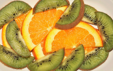 Картинка еда фрукты +ягоды апельсин киви