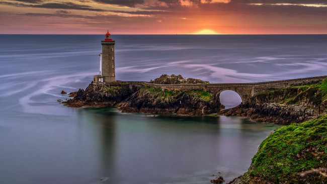 Обои картинки фото petit minou lighthouse, brittany, france, природа, маяки, petit, minou, lighthouse